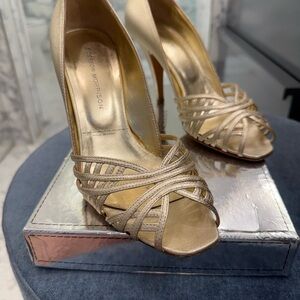 Sigerson Morrison Gold Strappy Heels